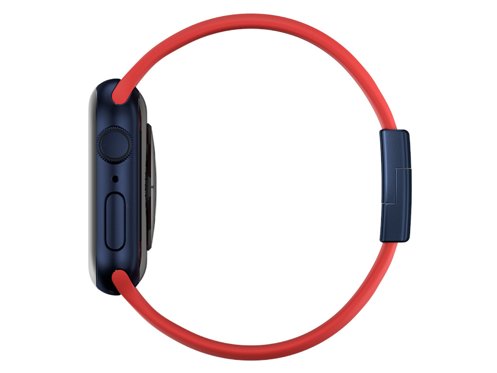 xMount@Strap Apple Watch Armband rot Aluminiumverschluß blau