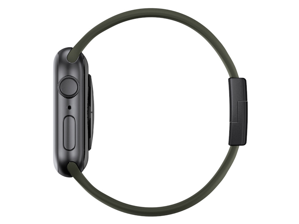 xMount@Strap Apple Watch band green aluminum close black