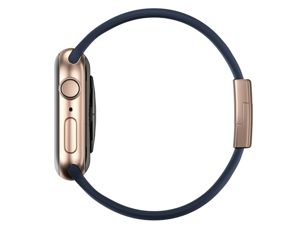 xMount@Strap Apple Watch band blue aluminum close gold