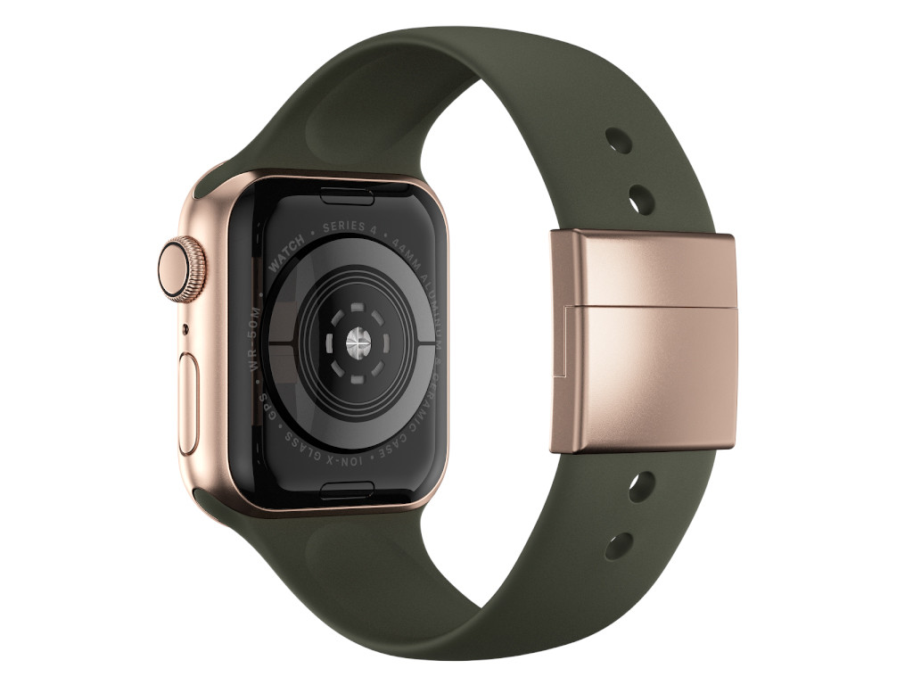 xMount@Strap Apple Watch band green aluminum close gold