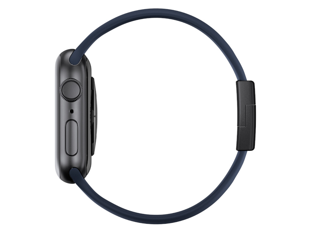 xMount@Strap Apple Watch band blue aluminum close black