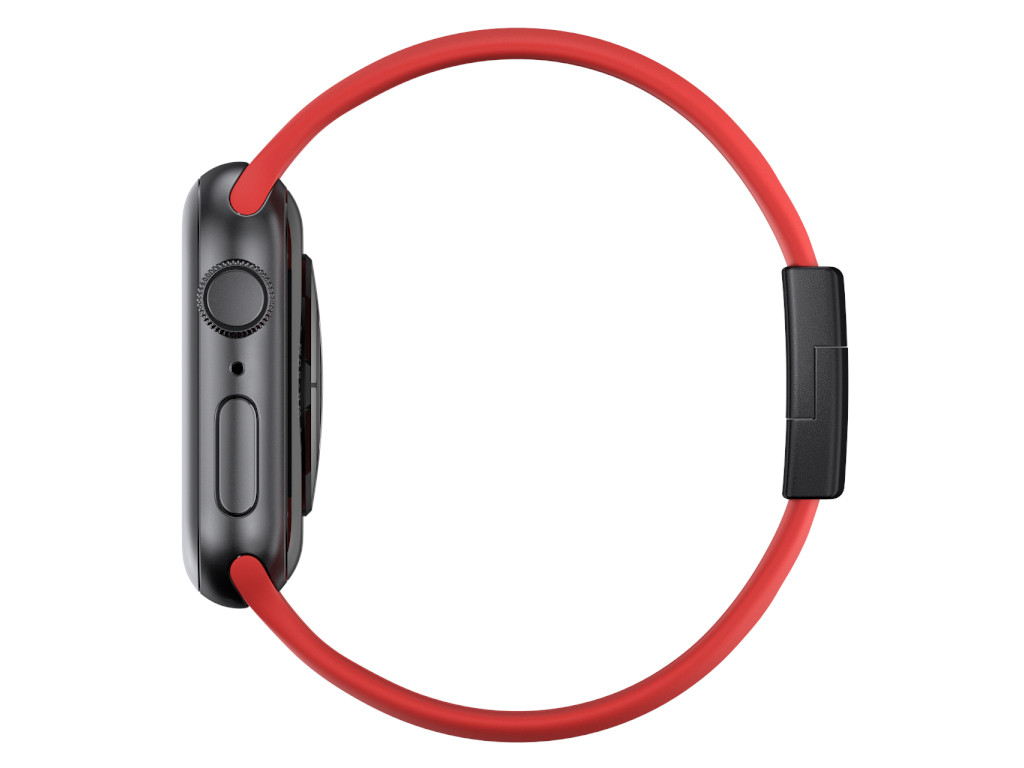 xMount@Strap Apple Watch band red aluminum close black