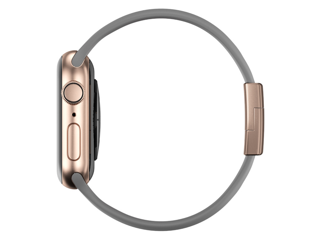 xMount@Strap Apple Watch band grey aluminum close gold