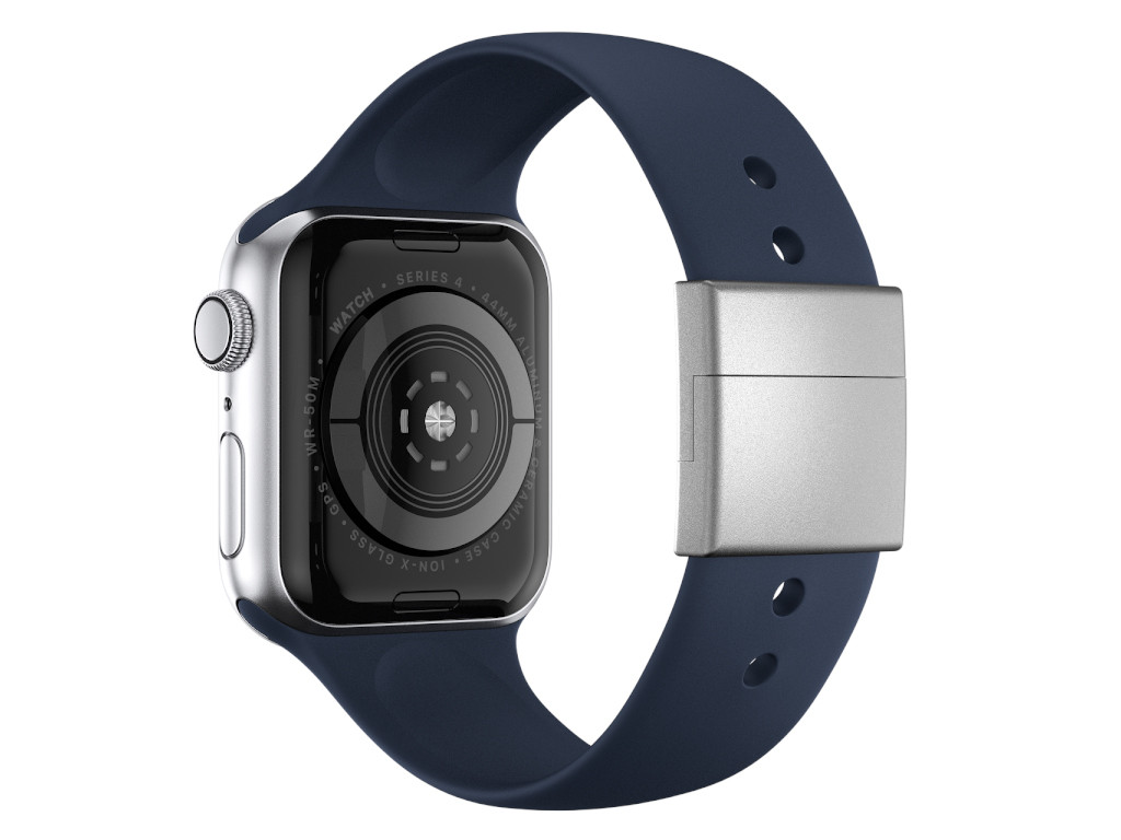 xMount@Strap Apple Watch Armband blau Aluminiumverschluß silber