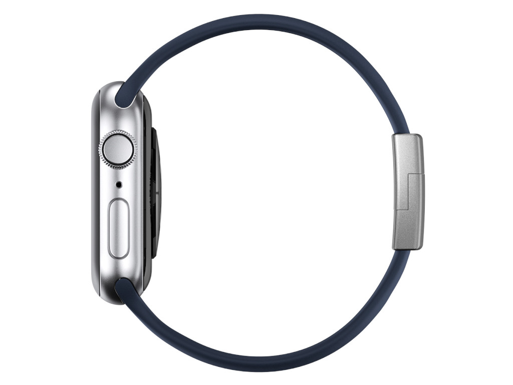 xMount@Strap Apple Watch band blue aluminum close silver