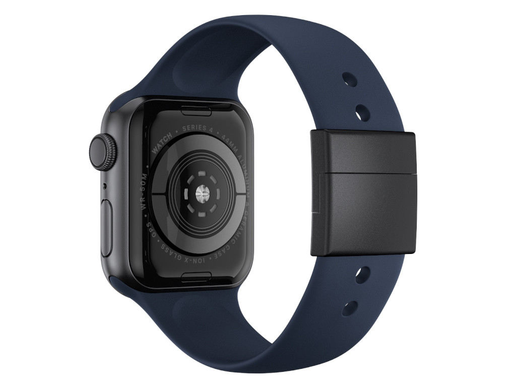 xMount@Strap Apple Watch band blue aluminum close black