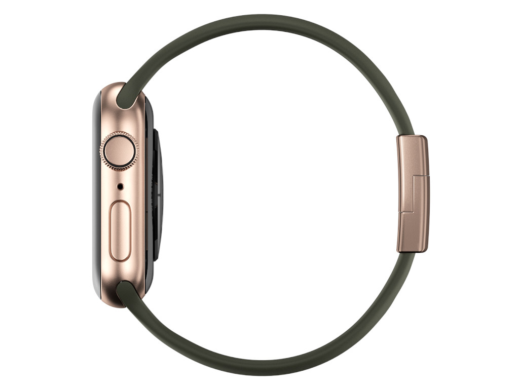 xMount@Strap Apple Watch Armband grün Aluminiumverschluß gold