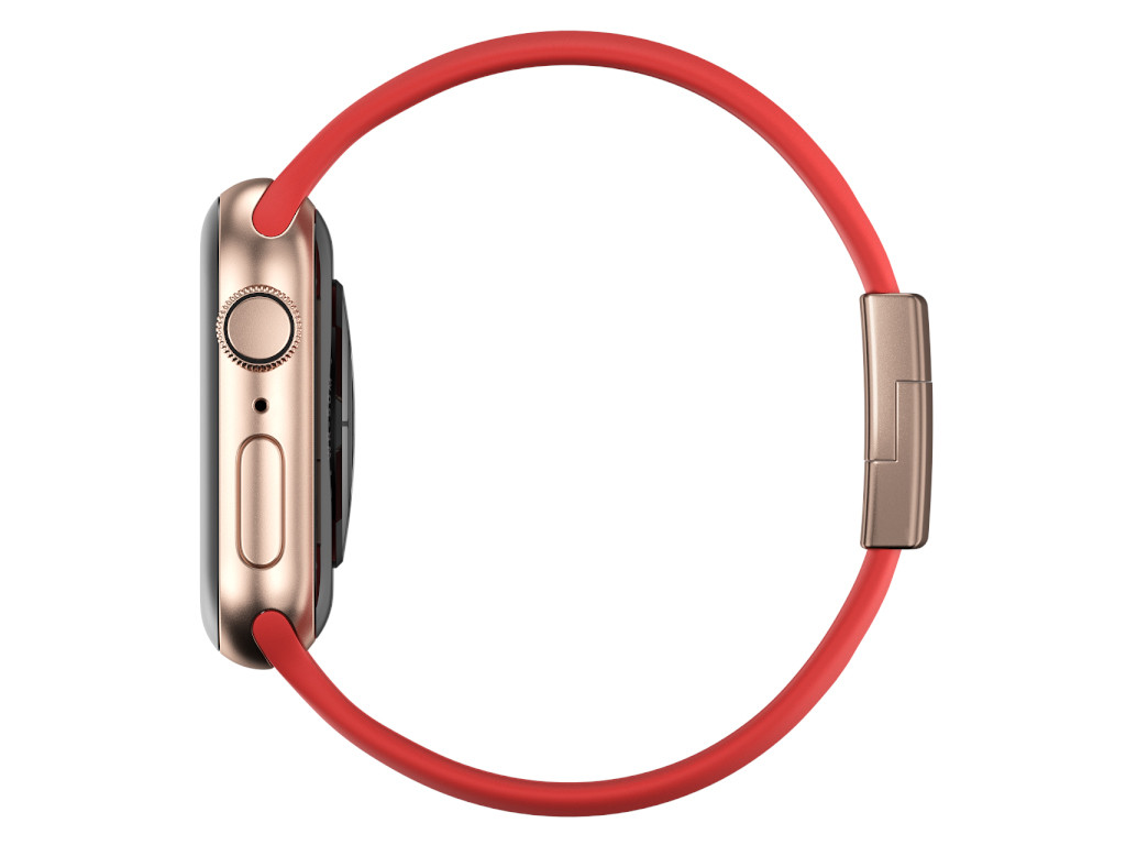 xMount@Strap Apple Watch Armband rot Aluminiumverschluß gold