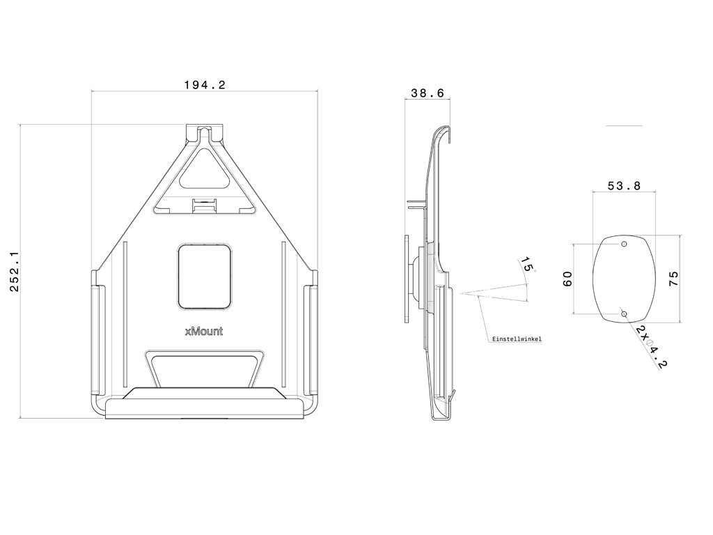 xMount@Wall Secure iPad 1 Wall Mounting with Theft Protection