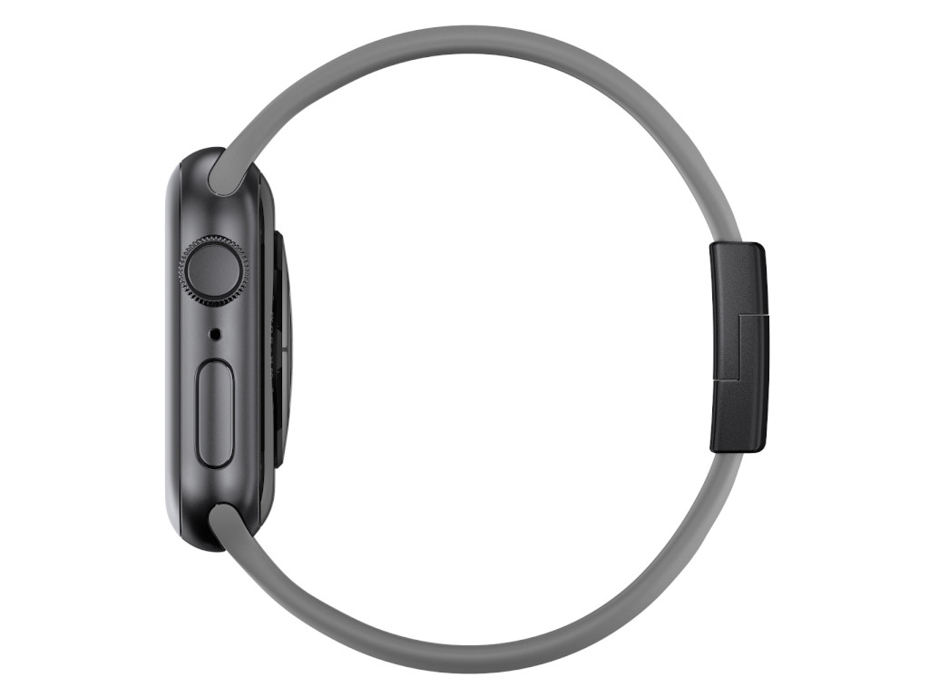 xMount@Strap Apple Watch band grey aluminum close black