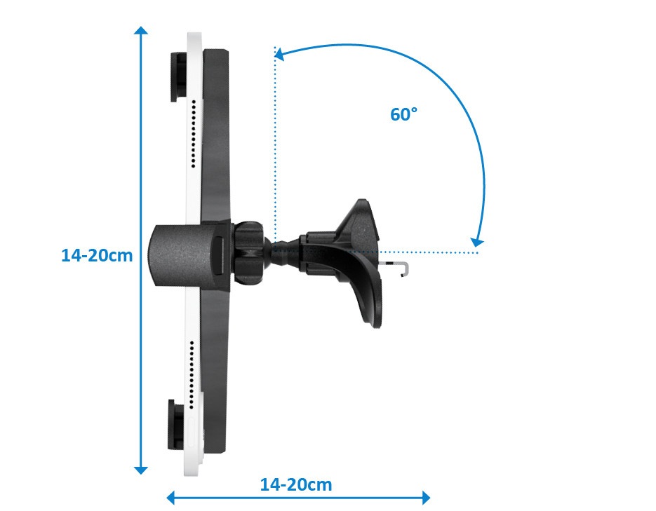 xMount@Car Flexibel - iPad Pro 9,7" Halter für die Lüftung